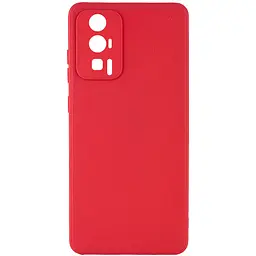 Силіконовий чохол Candy Full Camera для Xiaomi Poco F5 Pro Червоний / Camellia