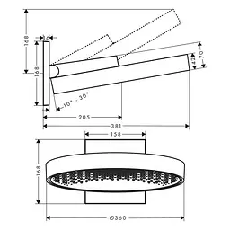 Верхній душ Hansgrohe Rainfinity 360 1jet 26230700, Білий - мініатюра 2
