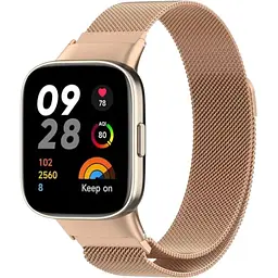 Ремінець DK для Xiaomi Redmi Watch 3 Metal Milanese Loop Magnetic (rose gold)