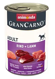 Влажный корм для собак Animonda GranCarno Adult Beef + Lamb с говядиной и ягненком 400 г 82733