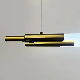 Латунний трубчастий LED світильник у корпусі 130 см | Line F | Арт. MJ351-1300L AB - мініатюра 5