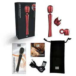 Вібромасажер Dorcel Man.wand Edgy, 30 см (червоний) - мініатюра 4