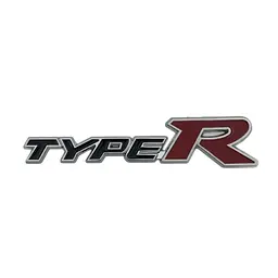 Емблема напис typeR для Honda Чорна+Червона 148х32мм метал (на скотчі)