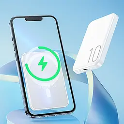 Павербанк Remax RPP-65 / 10000 мАг / до 20 Вт / USB-C + MagSafe / PD+QC / Білий - мініатюра 8