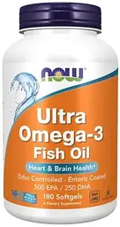 Риб'ячий жир Омега 3 Now Foods Ultra Omega-3 500 EPA/250 DHA 180 капсул
