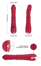 Вібратор B - Series Joy Jackal 21.9 см (червоний) - мініатюра 12