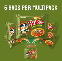 Локшина Samyang Buldak Birria Spicy Ramen 5шт х 130г - мініатюра 2