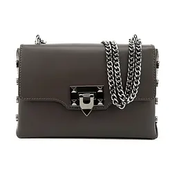 Жіноча шкіряна сумка з ланцюжком Firenze Italy F-IT-9812DB шоколад - мініатюра 3