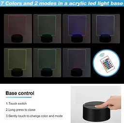 Набір акрилових ламп Palmcee 3D Night Light DIY 10 шт. 16 кольорів 4 режимами - мініатюра 7