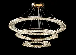 Люстра світлодіодна Splendid Ray L9966/800+600+400/3 LED, 145W, золото, білий, для зали, регульована висота - мініатюра 5