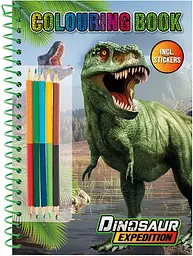 Розмальовка Dinosaur Expedition з наліпками та олівцями А4 (961029)