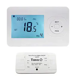Комплект бездротового управління опаленням ZigBee: термостат бездротовий + реле On/Off (220В) (494061)