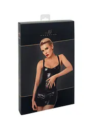 Сукня Noir Handmade F320 Starlet, L, під латекс, міні, блискавка по всій довжині, кільце на поясі - мініатюра 9