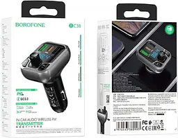 Автомобільний FM модулятор Borofone BC38 bluetooth PD20W+QC3.0 - мініатюра 7