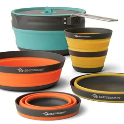 Набір посуду Sea to Summit Frontier UL Collapsible One Pot Cook Set w/ 2.2L Pot, на 2 персони (каструля+2 миски+2 чашки) Різнокольоровий - мініатюра 3
