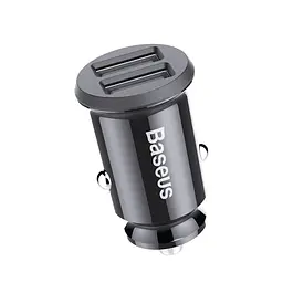 Автомобільний зарядний пристрій Baseus Grain Car Charger 2USB/3,1A чорний CCALL-ML01 - мініатюра 4