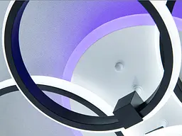 Стельова LED люстра Diasha 2526/4BK LED 3color чорна 80W 4 кільця - мініатюра 5