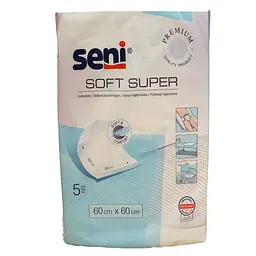 Одноразові пелюшки Seni Soft Super 60*60 см, 5 шт