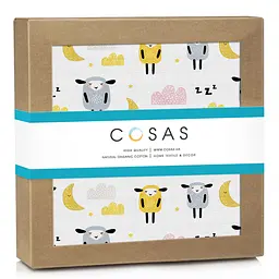 Пелюшки муслінові Cosas Sheeps CS1 75x75 см, жовті