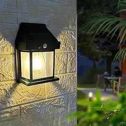 Вуличний ліхтар настіний Solar Light BK899 на сонячних батареях з датчиком руху - мініатюра 6