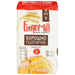 Борошно пшеничне EuroMill вищий сорт 2 кг (780444) - мініатюра 2