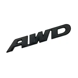 Емблема напис AWD чорна 151×24мм метал (на скотчі)