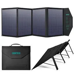 Сонячна панель Choetech 80W black 80 Вт / 5 В, 7 В, 9 В, 12В, 18В (37706)