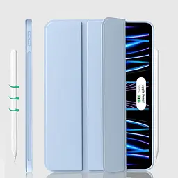 Чохол-книжка BeCover Tri Fold Soft TPU Silicone для Apple iPad Pro 11" M4 2024 Light Blue (711748) - мініатюра 3
