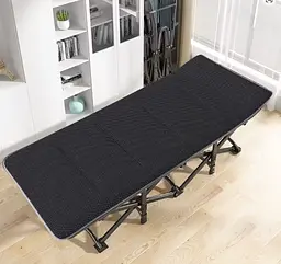Туристична похідна розкладачка Leobro з Mesh-матрацом Black (LB-CC-L1-BLK) - мініатюра 3