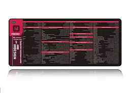 Великий килимок для мишки WorkPlaceShop Поєднання клавіш для InDesign 1200 x 500 мм