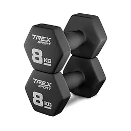 Гантелі для фітнесу неопренові TREX Sport TX-080VD 2x8кг - мініатюра 6