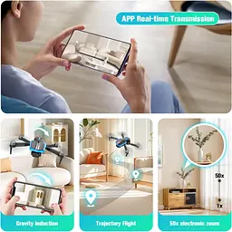 Дрон із камерою 4K для дітей і дорослих, безщітковий двигун RC Quadcopter для початківців, 36 хвилин польоту/запуск одним ключем - мініатюра 6