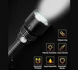 Ліхтар ручний POWERMASTER MX520-P50, 10W, 5 режимів, 9800mah, IP40, USB, 250х62х35 - мініатюра 7