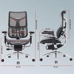 Ігрове крісло Sihoo DORO S300 Mesh Dark Grey (S300-M201) - мініатюра 11