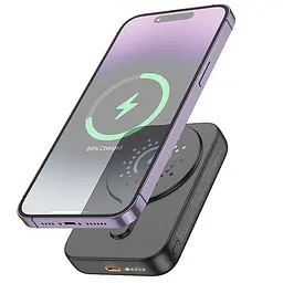Портативний ЗП Power Bank Hoco J117 Esteem PD20W з БЗП 5000 mAh Black - мініатюра 3