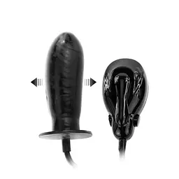 Надувний фалоімітатор з вібрацією Baile Inflateable 20 см чорний - мініатюра 4