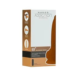 Фалоімітатор Addiction Dual Density Silicone Dildo Caramel 8″, присоска, діаметр 4,3 см, вібропуля - мініатюра 10