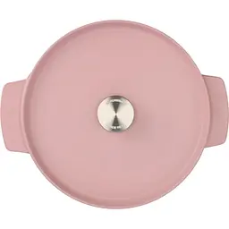 Каструля KitchenAid Cast Iron чавунна з кришкою 26 см 5.2 л суха троянда (CC007431-001) - мініатюра 3