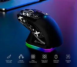 Бездротова мишка ATTACK SHARK X11 Black (PAW3311, DPI 22K, 65 годин на одному заряді) - мініатюра 6