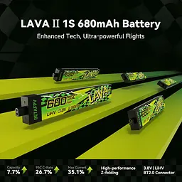 Акумулятор BetaFPV Lava 2 1S 680 mAh BT2.0 / 3.8V / 95C / LiHV для FPV Air, Meteor, Cetus, Tiny Whoop (19522) - мініатюра 5