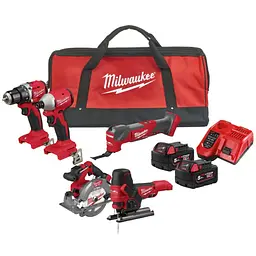 Набір із 5 акумуляторних безщіткових інструментів MILWAUKEE M18 BLCPP5A-502B