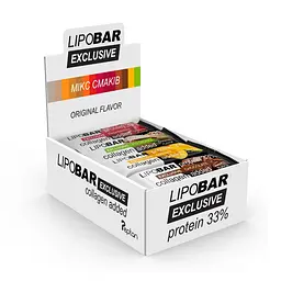 Протеїнові батончики Lipobar Exclusive — 20 × 50 г Mix Box