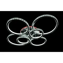 Кришталева стельова світлодіодна LED люстра з підсвічуванням Linisoln 9365/6 CHROME