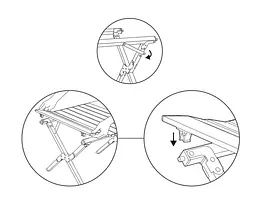 Складний стіл Naturehike розмір M (CNK2300JU010) 86x60см, алюміній, бежевий - мініатюра 11
