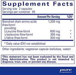 BCAA Pure Encapsulations BCAA 90 капс - мініатюра 2