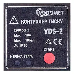 Контролер тиску Vodomet VDS-2 електронний для насоса (Бріо) 1,1кВт, 1" VO4203 - мініатюра 4