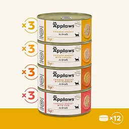 Набір курячих консервів для котів Applaws Chicken Breast Selection in Broth 12 х 70 г - мініатюра 2