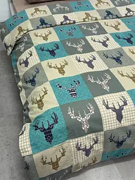 Комплект постільної білизни Ecotton полуторний 29345-3 Оленi на зеленому (24286) - мініатюра 11