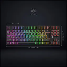 Клавіатура GamePro MK80R Red Switch RGB USB Black [111028] - мініатюра 12