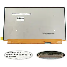 Матриця 14.0" B140ZAN01.2 3840х2160, 40pineDP, IPS, LED, SLIM без планок та вушок, матова, роз'єм справа внизу для ноутбука